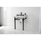 Kingston Brass 30 Carrara Marble Console Sink with Stainless Steel Legs, Marble WhiteMatte Black LMS30MOQ0 - alternate 3